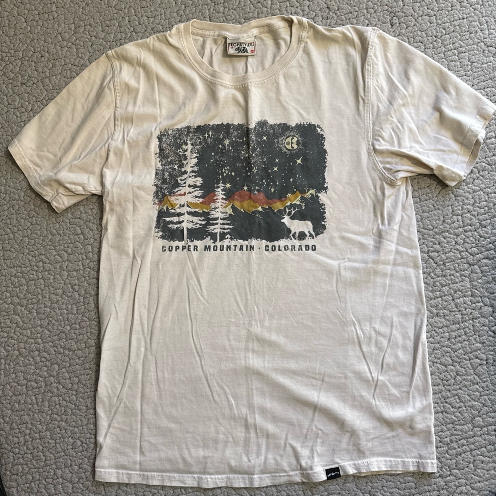 Copper Mountain Beige Graphic Tee